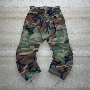 Vintage 90s Military Camo Tactical Pants 28x28 Baggy Double Knees Cargos Small